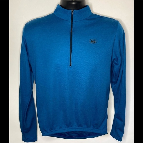 REI Bicycle 1/4 Zip Front And Back Zip Pocket Sz M - Picture 2 of 7
